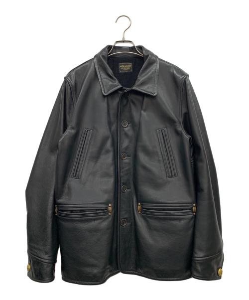 GLAD HAND（グラッドハンド）GLAD HAND (グラッドハンド) レザーカーコート ブラック サイズ:XLの古着・服飾アイテム