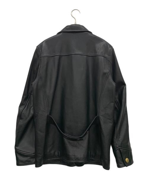GLAD HAND（グラッドハンド）GLAD HAND (グラッドハンド) レザーカーコート ブラック サイズ:XLの古着・服飾アイテム