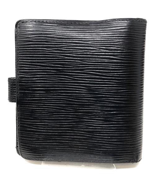 LOUIS VUITTON（ルイ ヴィトン）LOUIS VUITTON (ルイ ヴィトン) 2つ折り財布 エピ ポルト ビエ・コンパクト ブラック サイズ:実寸サイズにてご確認下さい。の古着・服飾アイテム