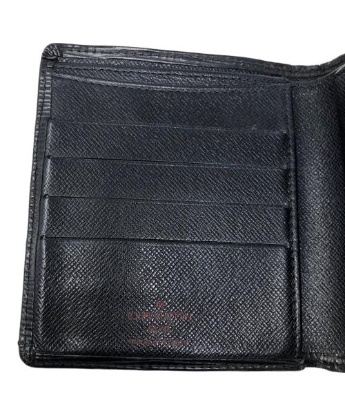 LOUIS VUITTON（ルイ ヴィトン）LOUIS VUITTON (ルイ ヴィトン) 2つ折り財布 エピ ポルト ビエ・コンパクト ブラック サイズ:実寸サイズにてご確認下さい。の古着・服飾アイテム