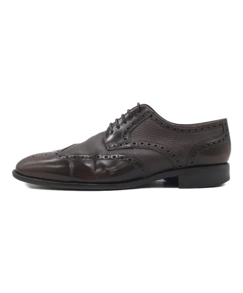 LOAKE（ローク）LOAKE (ローク) ウィングチップシューズ ブラウン サイズ:25cmの古着・服飾アイテム