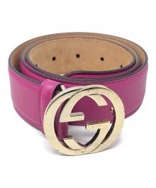 GUCCI（グッチ）の古着「レザーベルト」｜パープル