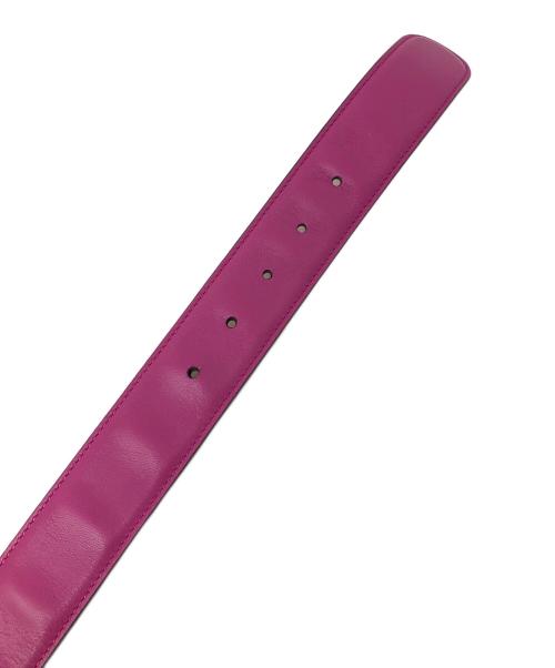 GUCCI（グッチ）GUCCI (グッチ) レザーベルト パープル サイズ:実寸サイズにてご確認下さい。の古着・服飾アイテム