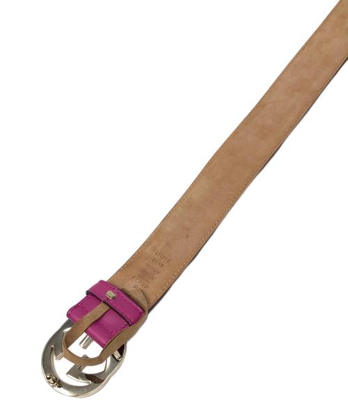 GUCCI（グッチ）GUCCI (グッチ) レザーベルト パープル サイズ:実寸サイズにてご確認下さい。の古着・服飾アイテム