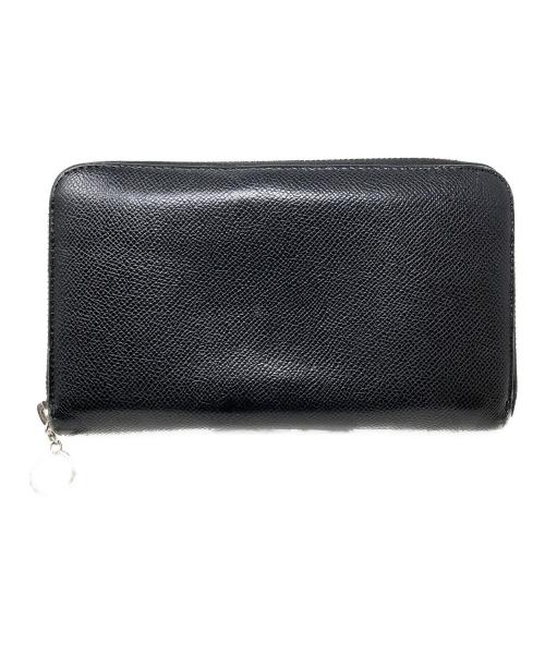 BVLGARI（ブルガリ）BVLGARI (ブルガリ) ラウンドファスナー長財布 ブラック サイズ:実寸サイズにてご確認下さい。の古着・服飾アイテム