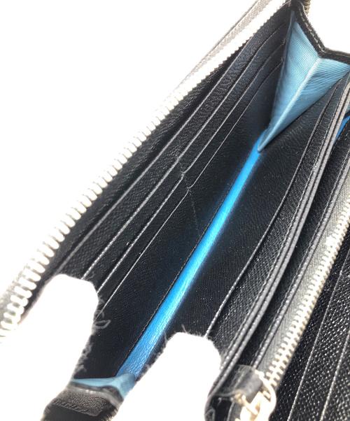 BVLGARI（ブルガリ）BVLGARI (ブルガリ) ラウンドファスナー長財布 ブラック サイズ:実寸サイズにてご確認下さい。の古着・服飾アイテム