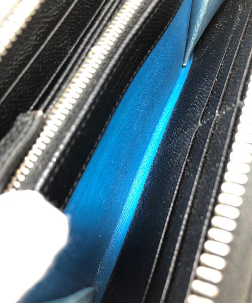 BVLGARI（ブルガリ）BVLGARI (ブルガリ) ラウンドファスナー長財布 ブラック サイズ:実寸サイズにてご確認下さい。の古着・服飾アイテム