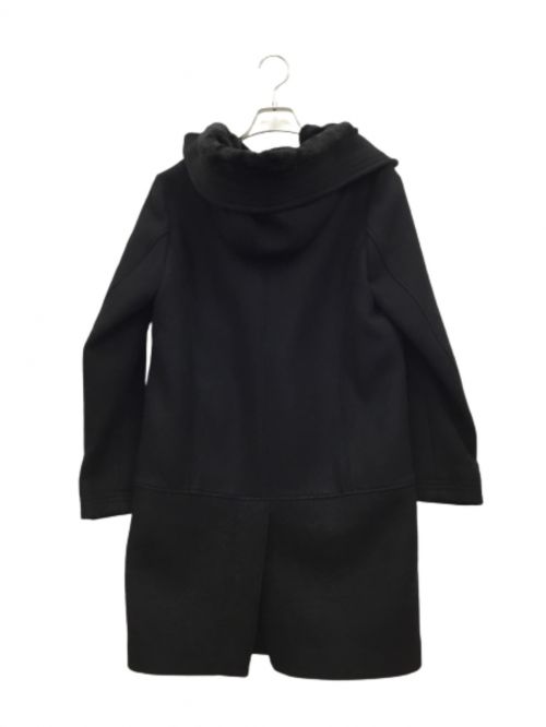 ara ara（アラアラ）ara ara (アラアラ) メルトンウール コクーン ダッフルコート ブラック サイズ:2（M~L）の古着・服飾アイテム