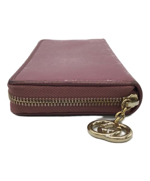 GUCCI（グッチ）GUCCI (グッチ) GGインプリメ ラウンドファスナー ピンクの古着・服飾アイテム