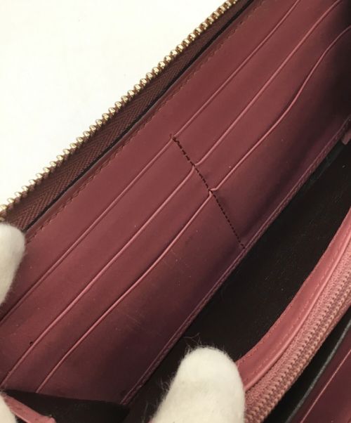 GUCCI（グッチ）GUCCI (グッチ) GGインプリメ ラウンドファスナー ピンクの古着・服飾アイテム