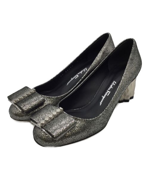 Salvatore Ferragamo（サルヴァトーレ フェラガモ）Salvatore Ferragamo (サルヴァトーレ フェラガモ) CAPUA 55 シルバー サイズ:5Dの古着・服飾アイテム