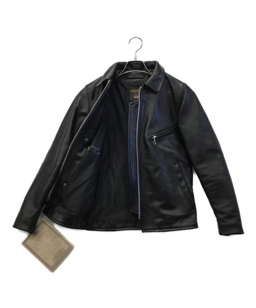 VANSON（バンソン）VANSON (バンソン) レザージャケット ブラック サイズ:32の古着・服飾アイテム