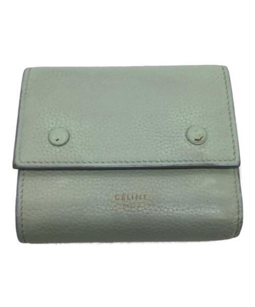 CELINE（セリーヌ）CELINE (セリーヌ) 3つ折り財布 スカイブルーの古着・服飾アイテム