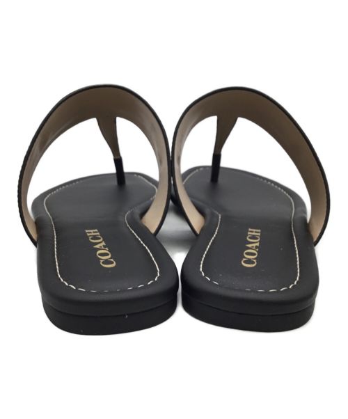 COACH（コーチ）COACH (コーチ) レザーサンダル ブラック サイズ:24.0の古着・服飾アイテム