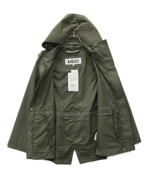 AIGLE（エーグル）AIGLE (エーグル) 透湿防水 フーデッドジャケット カーキ サイズ:S 未使用品の古着・服飾アイテム
