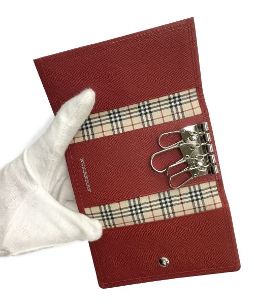 BURBERRY（バーバリー）BURBERRY  (バーバリー) 4連キーケース レッド サイズ:-の古着・服飾アイテム