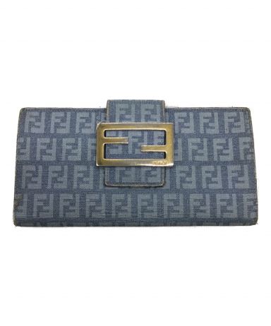 FENDI フェンディ　長財布　水色　キャメル　ズッカ柄 FENDI（フェンディ） 財布 レディース メンズ ブランド ズッカ 長財布