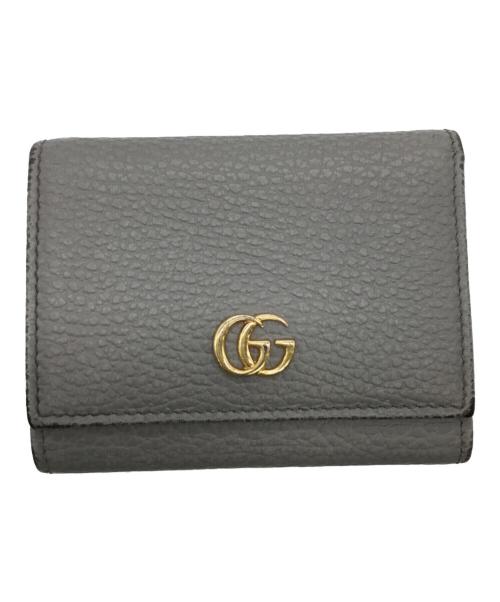 GUCCI（グッチ）GUCCI (グッチ) 3つ折り財布 ライトグレーの古着・服飾アイテム