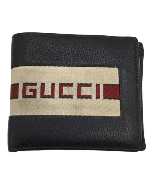 GUCCI（グッチ）GUCCI (グッチ) 2つ折り財布 ブラックの古着・服飾アイテム