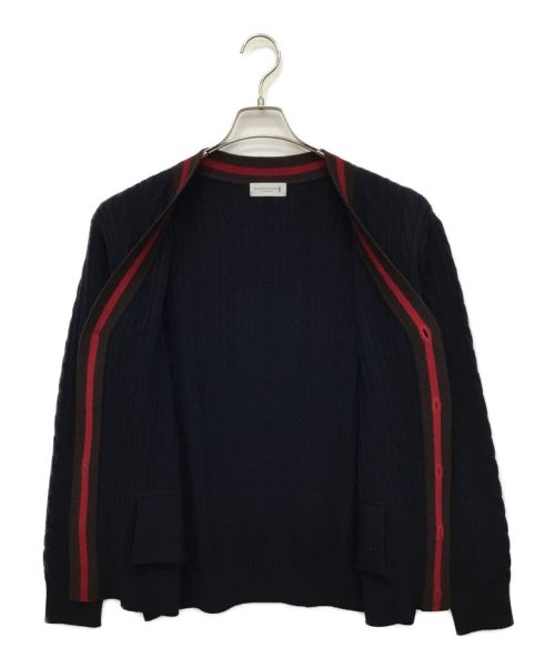 MACKINTOSH LONDON（マッキントッシュ ロンドン）MACKINTOSH LONDON (マッキントッシュ ロンドン) 7ゲージハウスラインカーディガン ネイビー サイズ:Lの古着・服飾アイテム