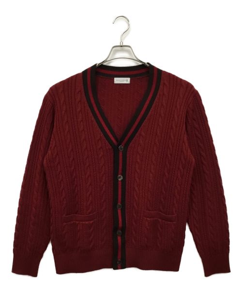 MACKINTOSH LONDON（マッキントッシュ ロンドン）MACKINTOSH LONDON (マッキントッシュ ロンドン) ニットカーディガン ボルドー サイズ:Lの古着・服飾アイテム