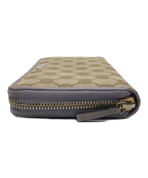 GUCCI（グッチ）GUCCI (グッチ) 長財布 ベージュ×パープルの古着・服飾アイテム