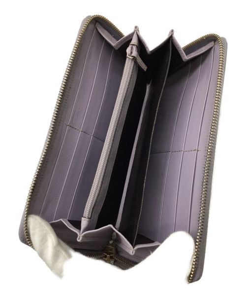 GUCCI（グッチ）GUCCI (グッチ) 長財布 ベージュ×パープルの古着・服飾アイテム