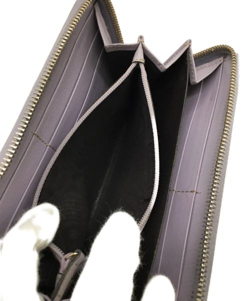 GUCCI（グッチ）GUCCI (グッチ) 長財布 ベージュ×パープルの古着・服飾アイテム