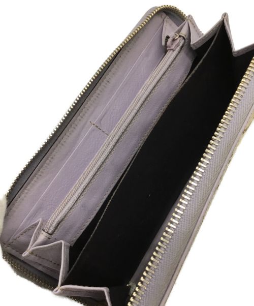 GUCCI（グッチ）GUCCI (グッチ) 長財布 ベージュ×パープルの古着・服飾アイテム