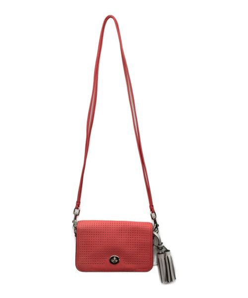 COACH（コーチ）COACH (コーチ) パンチングショルダーバッグ ショッキングピンクの古着・服飾アイテム