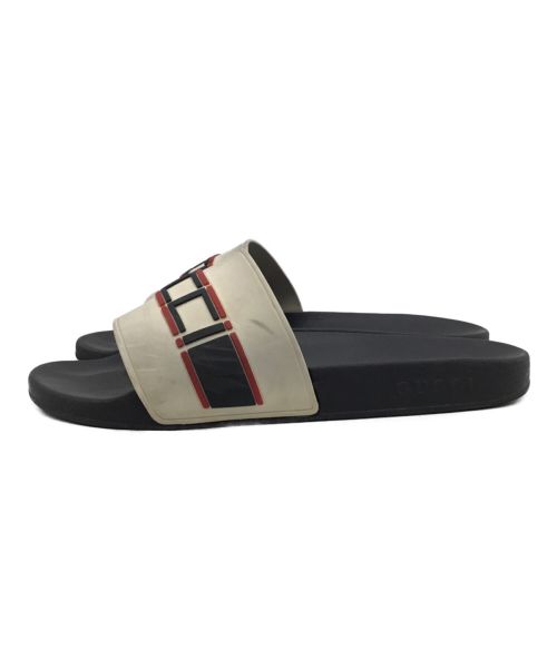 GUCCI（グッチ）GUCCI (グッチ) スライドサンダル ホワイト×ブラック サイズ:28.5の古着・服飾アイテム