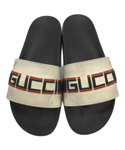 GUCCI（グッチ）GUCCI (グッチ) スライドサンダル ホワイト×ブラック サイズ:28.5の古着・服飾アイテム