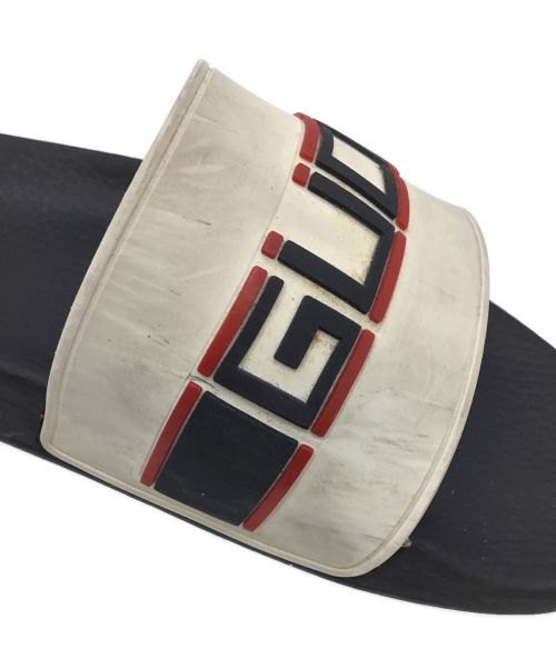 GUCCI（グッチ）GUCCI (グッチ) スライドサンダル ホワイト×ブラック サイズ:28.5の古着・服飾アイテム