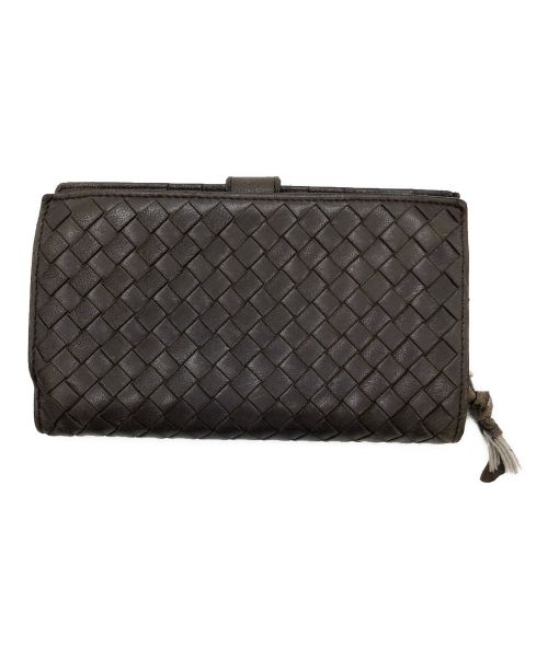 BOTTEGA VENETA（ボッテガベネタ）BOTTEGA VENETA (ボッテガベネタ) 2つ折り財布 ブラウンの古着・服飾アイテム