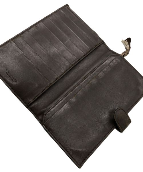 BOTTEGA VENETA（ボッテガベネタ）BOTTEGA VENETA (ボッテガベネタ) 2つ折り財布 ブラウンの古着・服飾アイテム