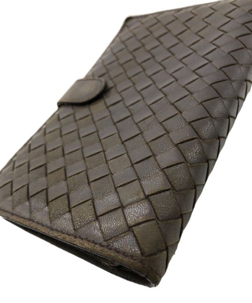 BOTTEGA VENETA（ボッテガベネタ）BOTTEGA VENETA (ボッテガベネタ) 2つ折り財布 ブラウンの古着・服飾アイテム