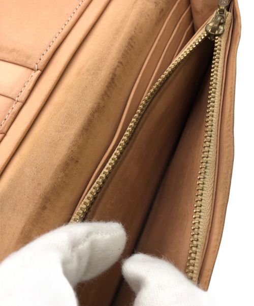 cocomeister（ココマイスター）COCOMEISTER (ココマイスター) 長財布 ブラック×ベージュの古着・服飾アイテム