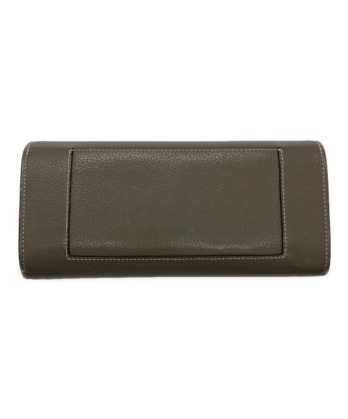 CELINE（セリーヌ）CELINE (セリーヌ) ラージフラップ マルチファンクション ウォレット ベージュ×イエローの古着・服飾アイテム