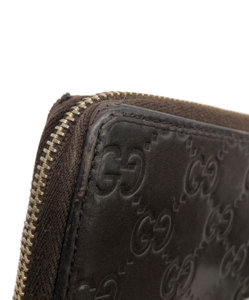 GUCCI（グッチ）GUCCI (グッチ) 長財布 ブラウンの古着・服飾アイテム