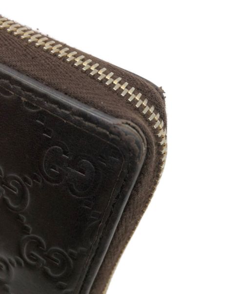 GUCCI（グッチ）GUCCI (グッチ) 長財布 ブラウンの古着・服飾アイテム