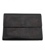 LOUIS VUITTONルイ ヴィトン）の古着「ポルト トレゾール エテュイ パピエ」｜ブラック