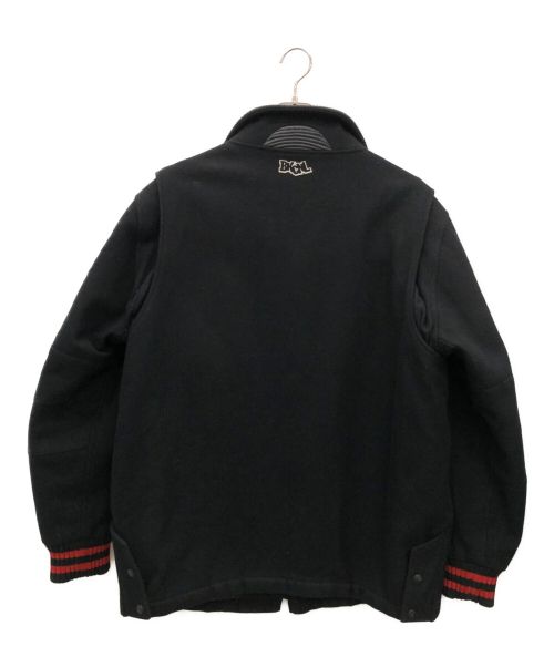 BACK CHANNEL（バックチャンネル）BACK CHANNEL (バックチャンネル) メルトンジャケット ブラック サイズ:XLの古着・服飾アイテム