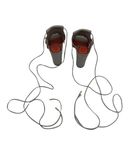 Santoni（サントーニ）Santoni (サントーニ) レースアップミュール グレー サイズ:23.0の古着・服飾アイテム