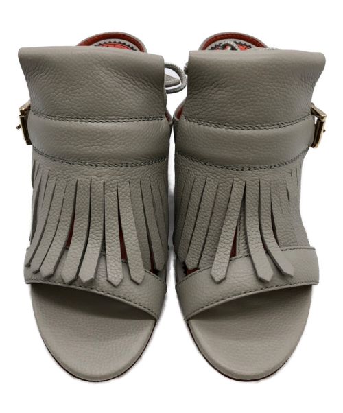 Santoni（サントーニ）Santoni (サントーニ) レースアップミュール グレー サイズ:23.0の古着・服飾アイテム