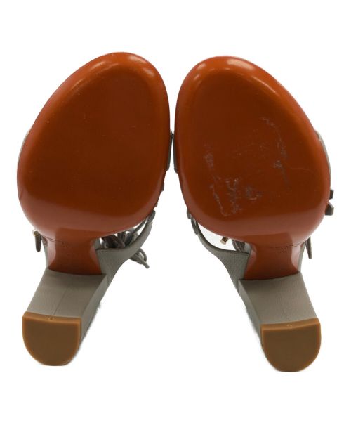 Santoni（サントーニ）Santoni (サントーニ) レースアップミュール グレー サイズ:23.0の古着・服飾アイテム