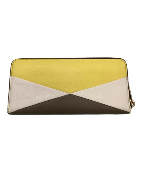 Marc by Marc Jacobs（マークバイマークジェイコブス）Marc by Marc Jacobs (マークバイマークジェイコブス) 長財布 イエロー×ブラウンの古着・服飾アイテム