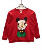 Disney&Coディズニー アンド カンパニー）の古着「クルーネックスウェット」｜レッド
