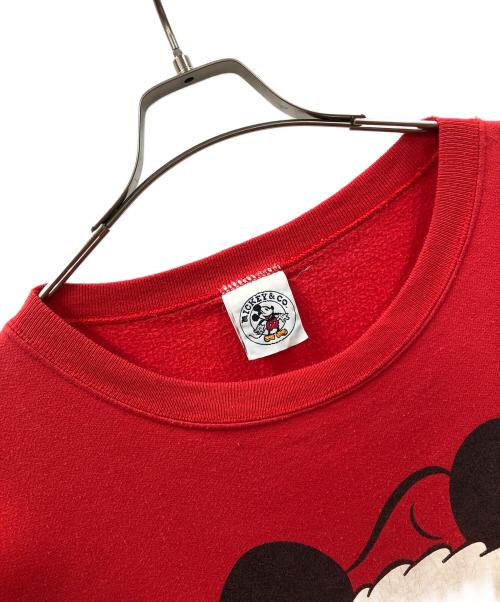 Disney&Co（ディズニー アンド カンパニー）Disney&Co (ディズニー アンド カンパニー) クルーネックスウェット レッド サイズ:実寸サイズにてご確認下さい。の古着・服飾アイテム