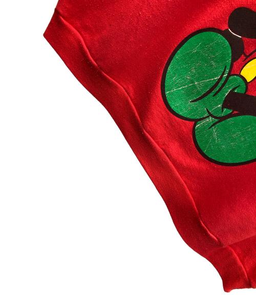 Disney&Co（ディズニー アンド カンパニー）Disney&Co (ディズニー アンド カンパニー) クルーネックスウェット レッド サイズ:実寸サイズにてご確認下さい。の古着・服飾アイテム