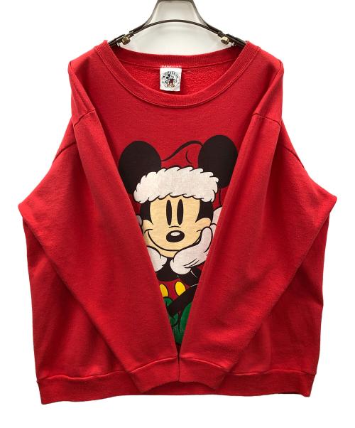 Disney&Co（ディズニー アンド カンパニー）Disney&Co (ディズニー アンド カンパニー) クルーネックスウェット レッド サイズ:実寸サイズにてご確認下さい。の古着・服飾アイテム